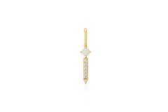  Pop Charms - Anhänger - Silber / 14kt GP - Opal - 1cm